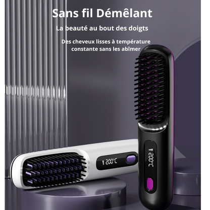 SilkyBrush – Brosse chauffante lissante portable