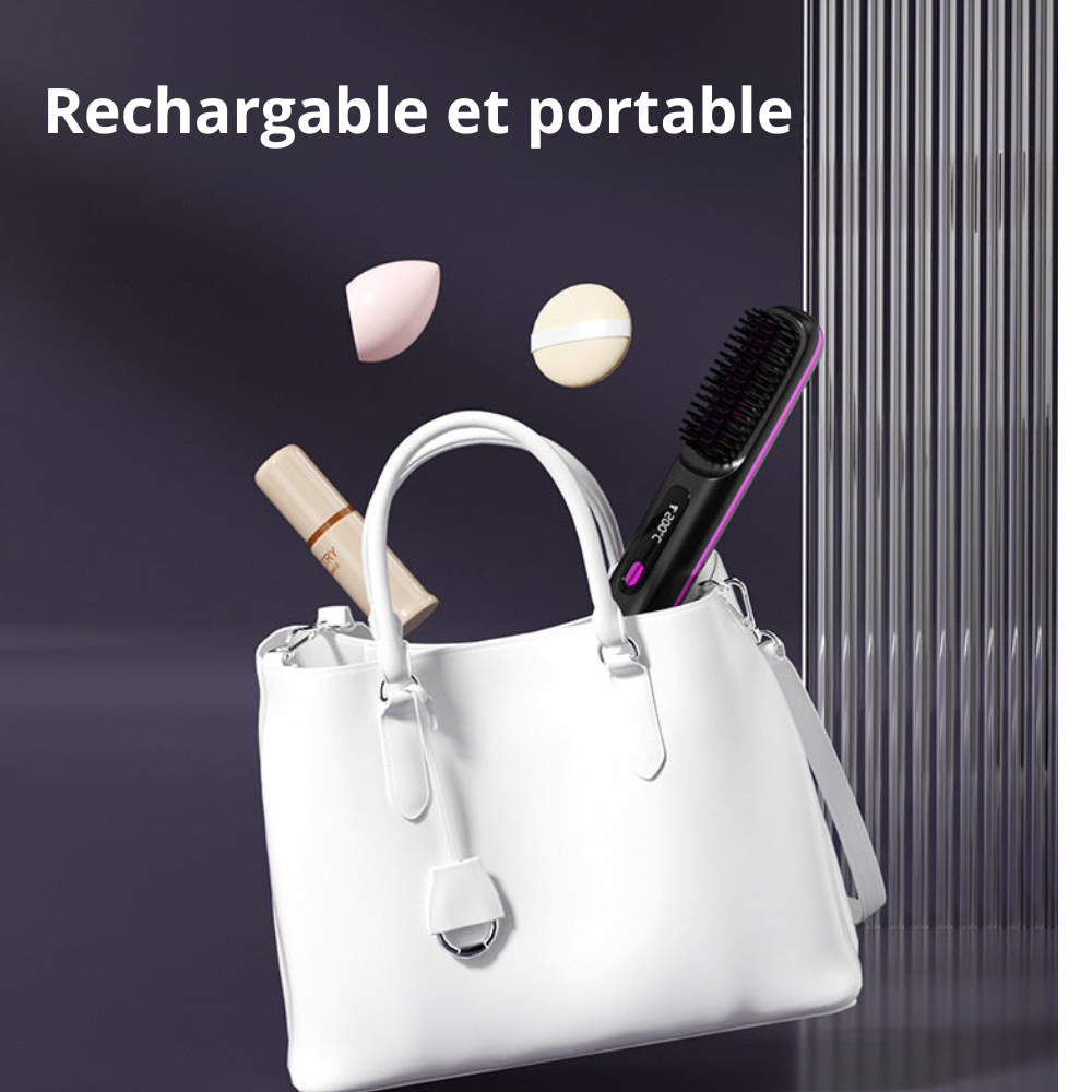 SilkyBrush – Brosse chauffante lissante portable