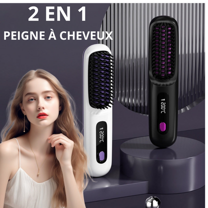 SilkyBrush – Brosse chauffante lissante portable