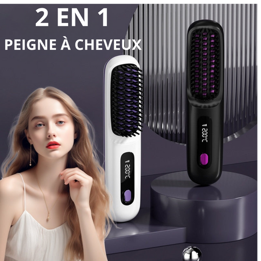 SilkyBrush – Brosse chauffante lissante portable